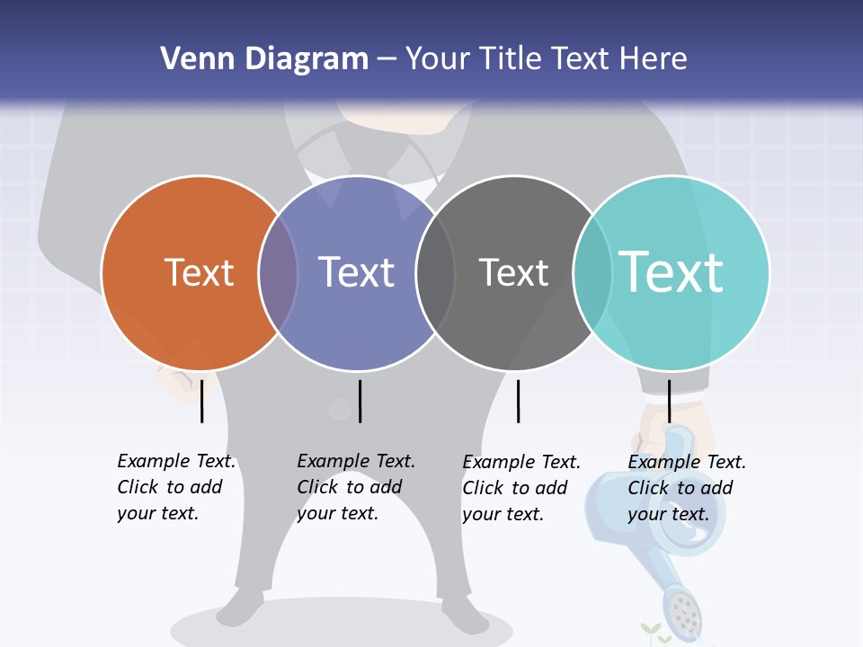 A Man In A Suit Is Looking At A Bar Chart PowerPoint Template