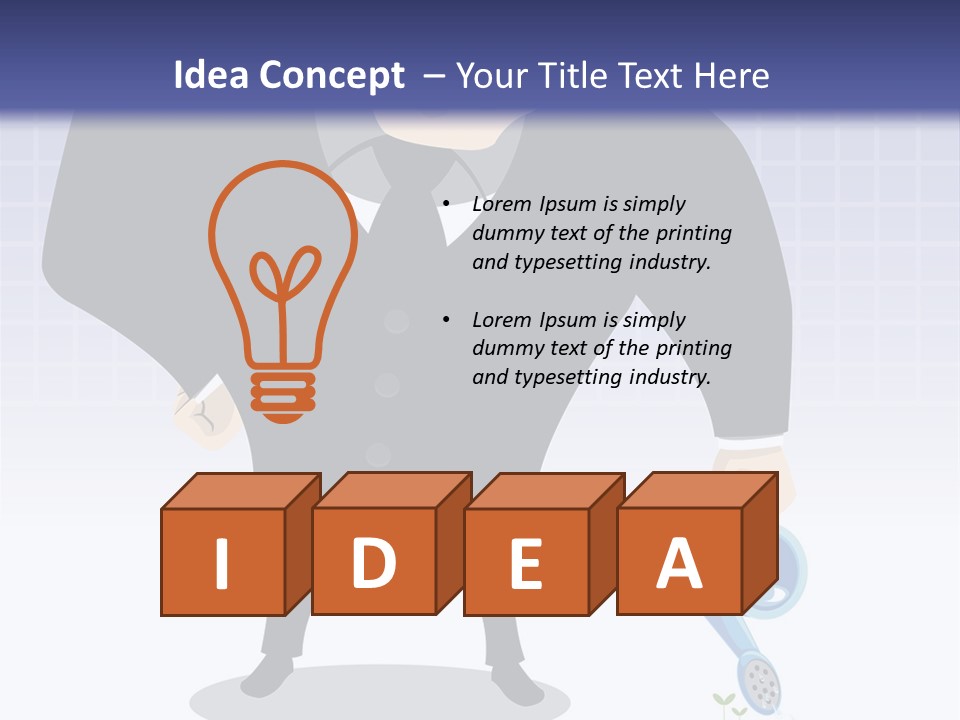 A Man In A Suit Is Looking At A Bar Chart PowerPoint Template