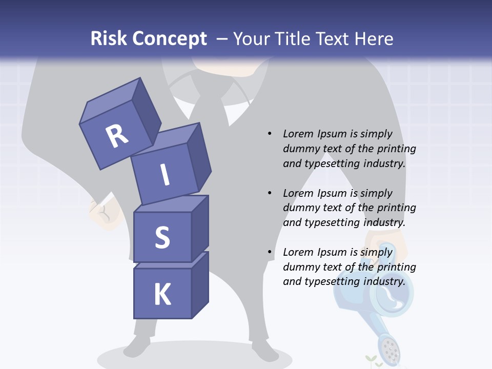 A Man In A Suit Is Looking At A Bar Chart PowerPoint Template