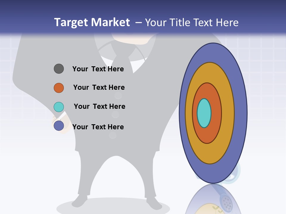 A Man In A Suit Is Looking At A Bar Chart PowerPoint Template