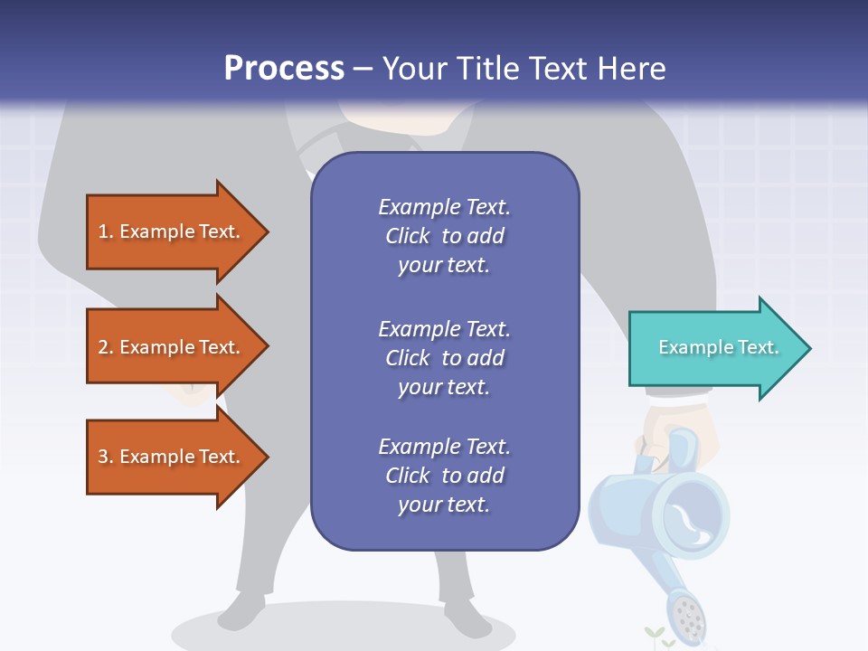A Man In A Suit Is Looking At A Bar Chart PowerPoint Template