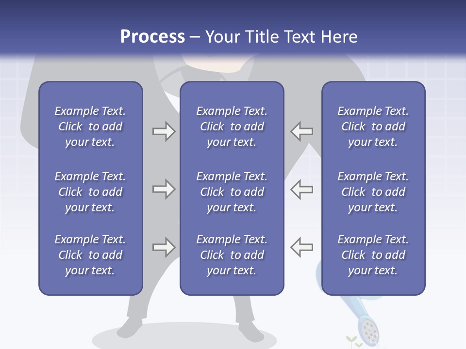 A Man In A Suit Is Looking At A Bar Chart PowerPoint Template