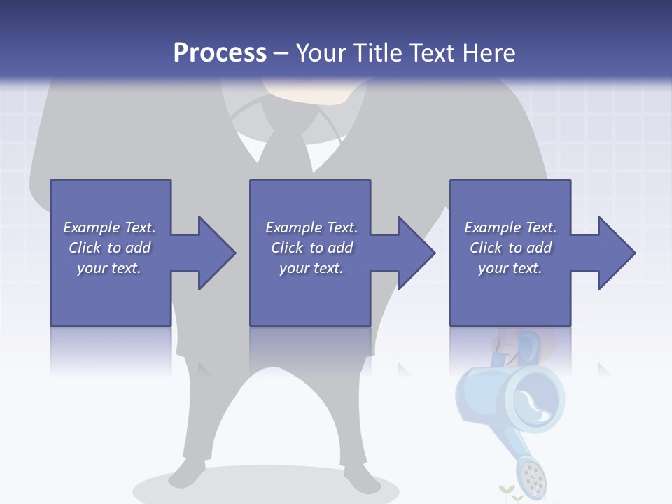 A Man In A Suit Is Looking At A Bar Chart PowerPoint Template