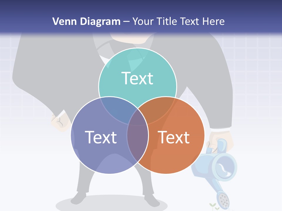 A Man In A Suit Is Looking At A Bar Chart PowerPoint Template