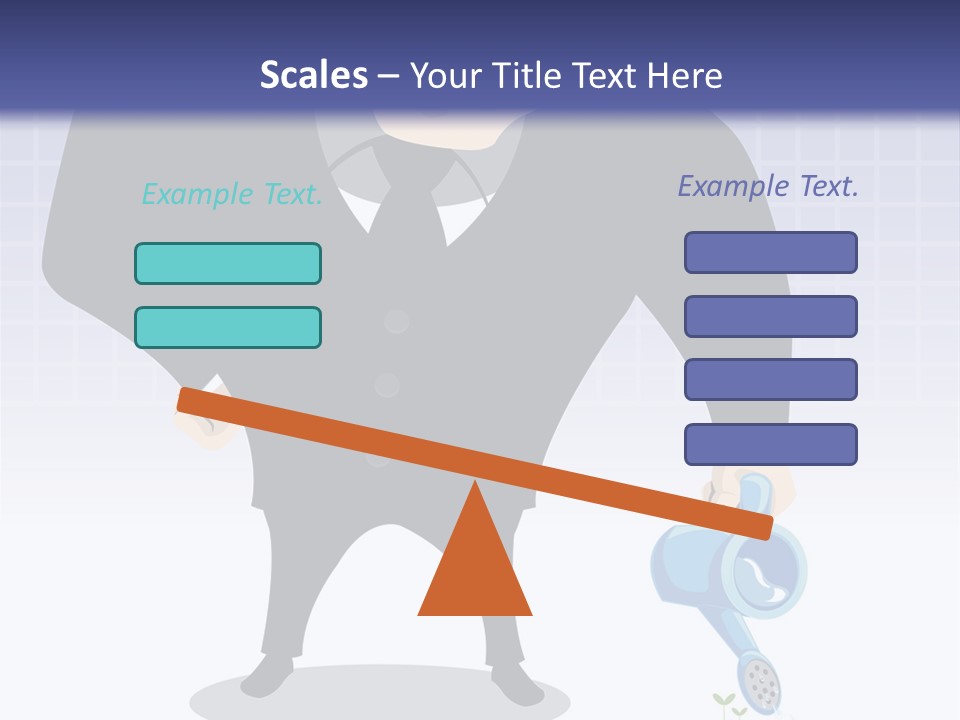 A Man In A Suit Is Looking At A Bar Chart PowerPoint Template