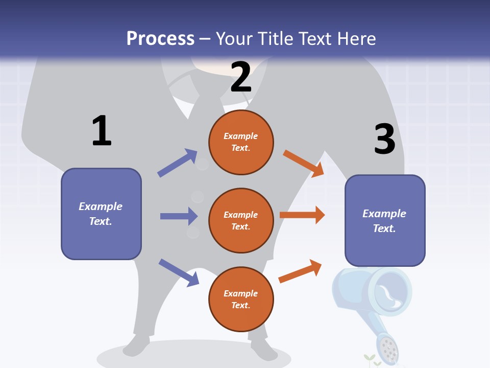 A Man In A Suit Is Looking At A Bar Chart PowerPoint Template