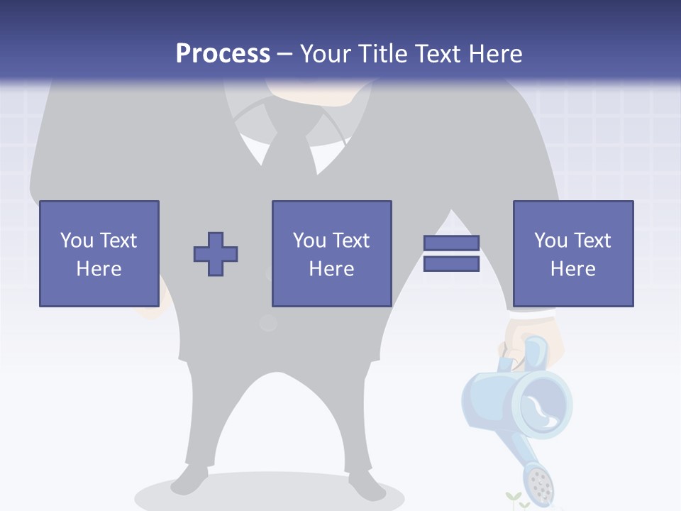 A Man In A Suit Is Looking At A Bar Chart PowerPoint Template