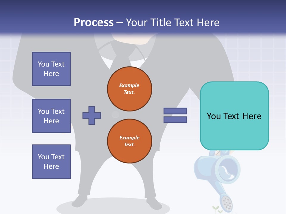 A Man In A Suit Is Looking At A Bar Chart PowerPoint Template