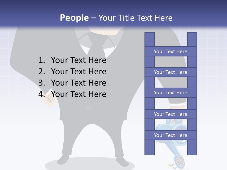 A Man In A Suit Is Looking At A Bar Chart PowerPoint Template