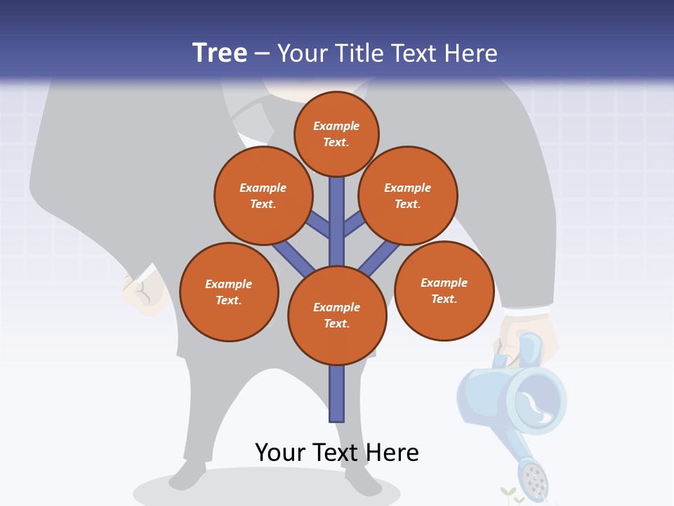 A Man In A Suit Is Looking At A Bar Chart PowerPoint Template