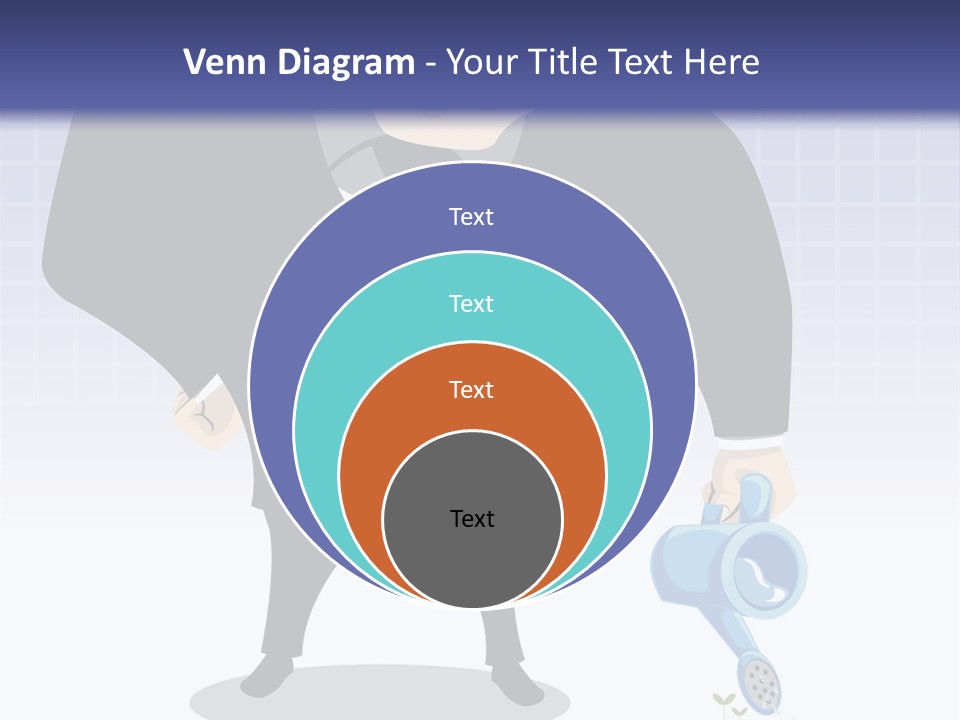 A Man In A Suit Is Looking At A Bar Chart PowerPoint Template