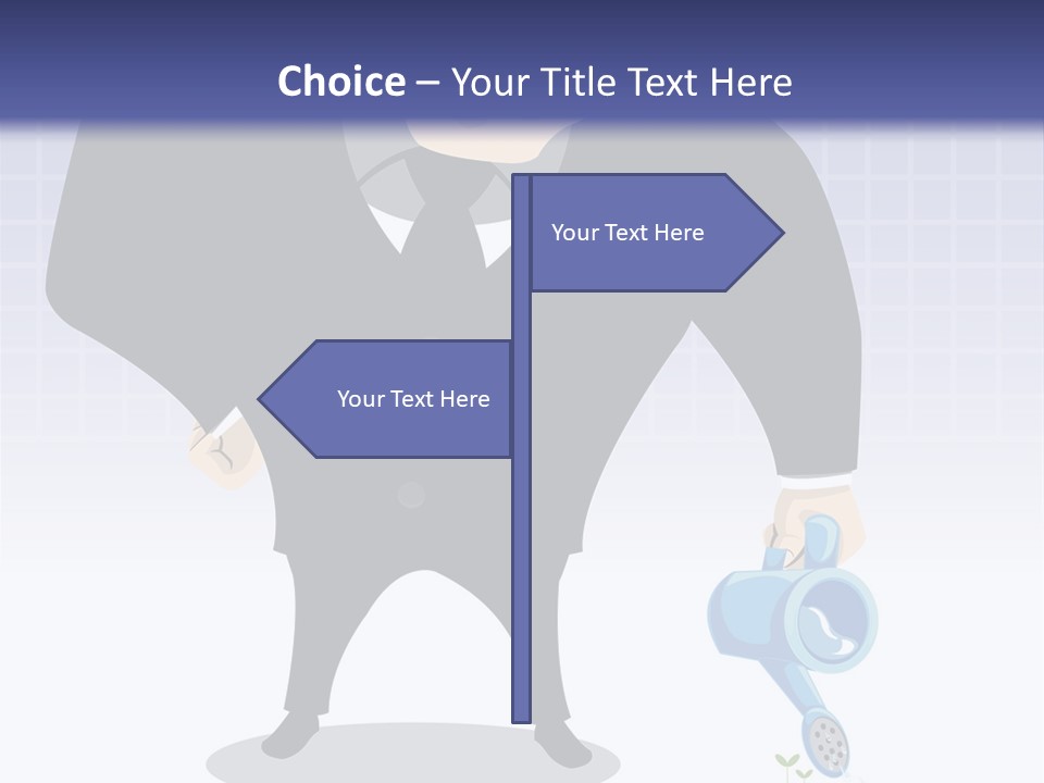 A Man In A Suit Is Looking At A Bar Chart PowerPoint Template