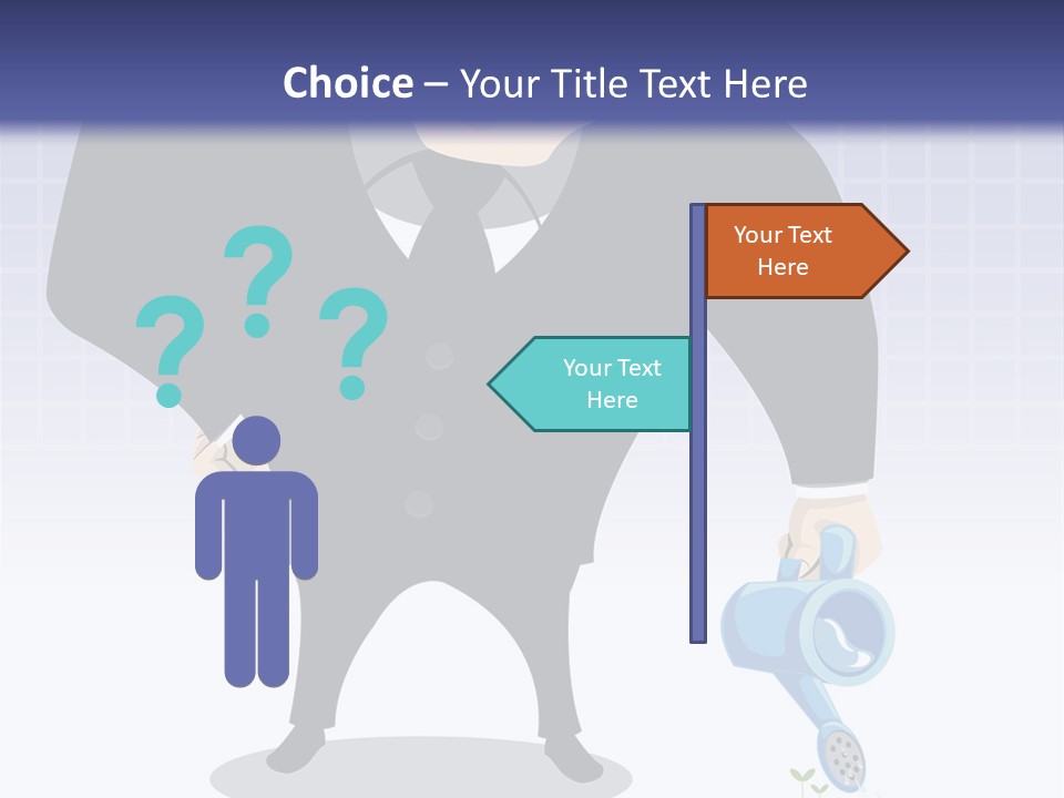 A Man In A Suit Is Looking At A Bar Chart PowerPoint Template