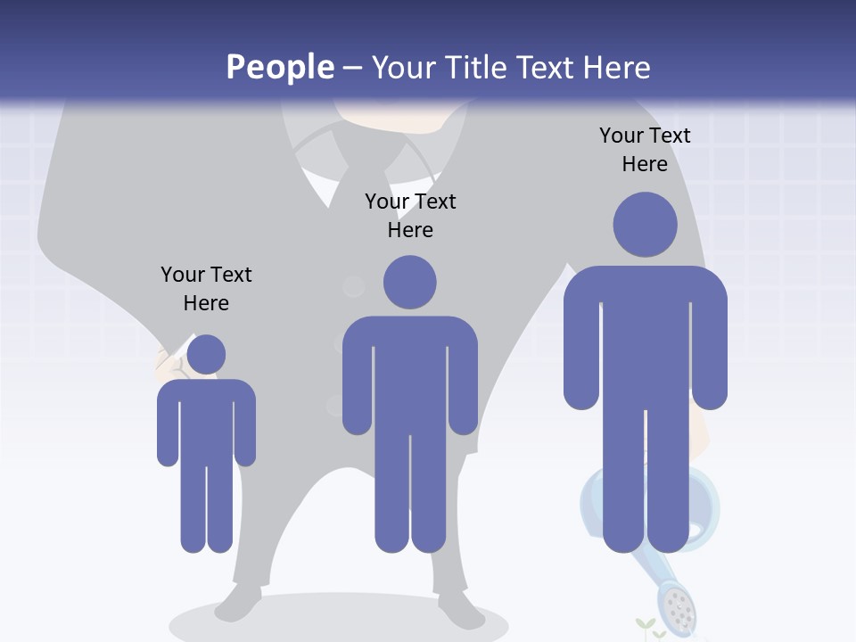 A Man In A Suit Is Looking At A Bar Chart PowerPoint Template