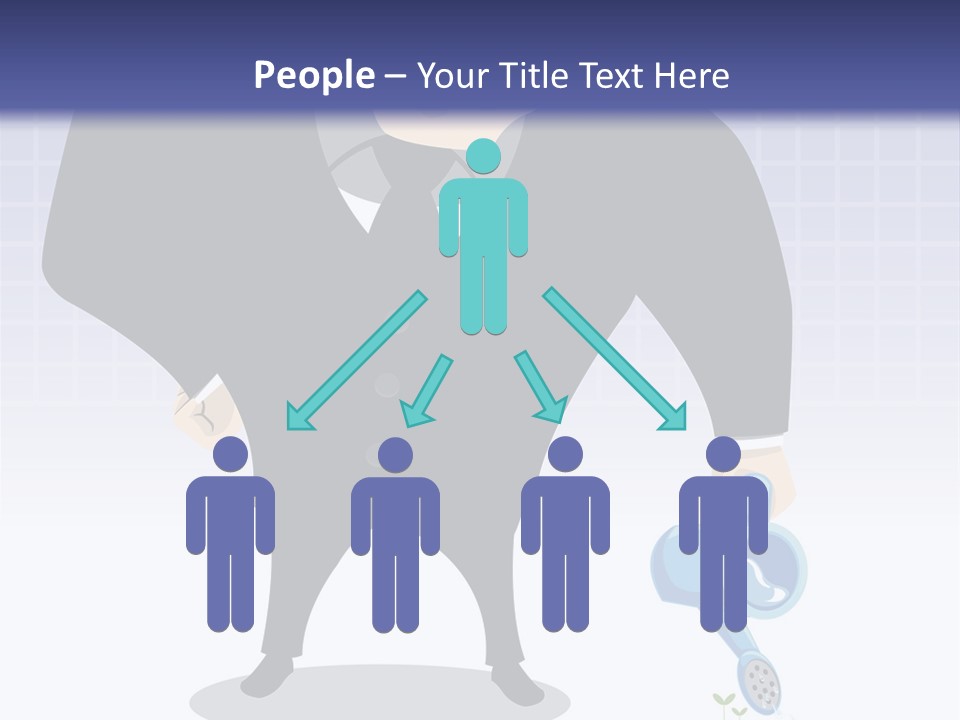 A Man In A Suit Is Looking At A Bar Chart PowerPoint Template