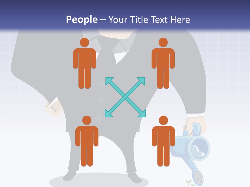 A Man In A Suit Is Looking At A Bar Chart PowerPoint Template