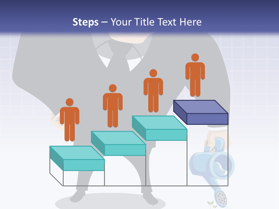 A Man In A Suit Is Looking At A Bar Chart PowerPoint Template