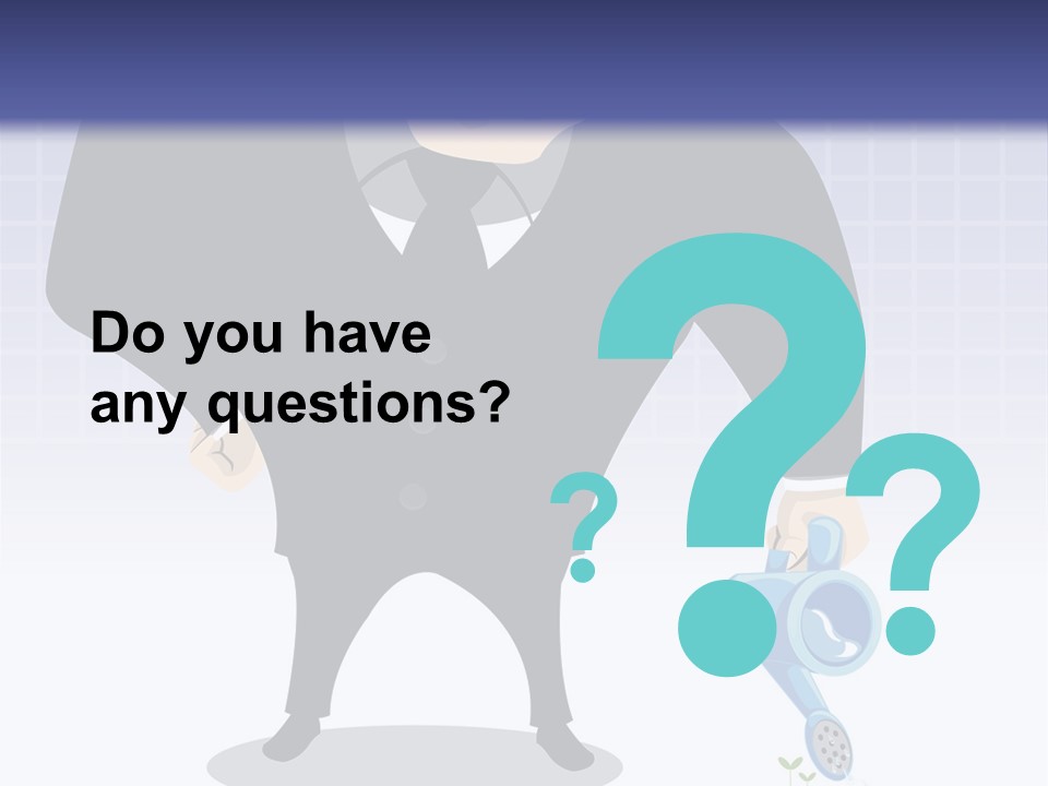 A Man In A Suit Is Looking At A Bar Chart PowerPoint Template