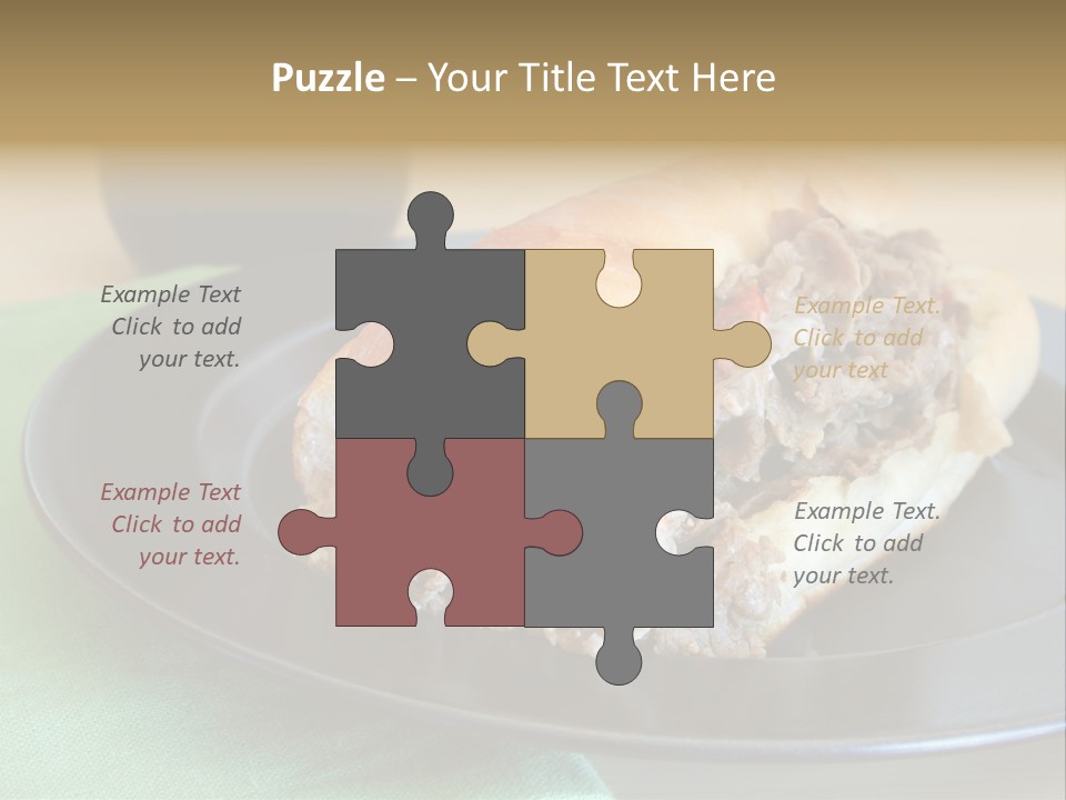Mozzarella Hoagie Cuisine PowerPoint Template