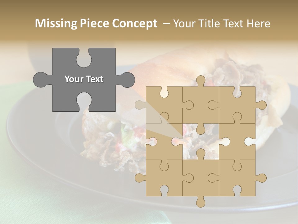 Mozzarella Hoagie Cuisine PowerPoint Template