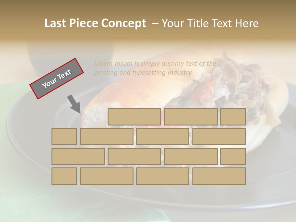 Mozzarella Hoagie Cuisine PowerPoint Template