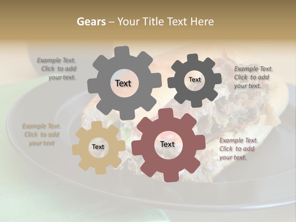 Mozzarella Hoagie Cuisine PowerPoint Template