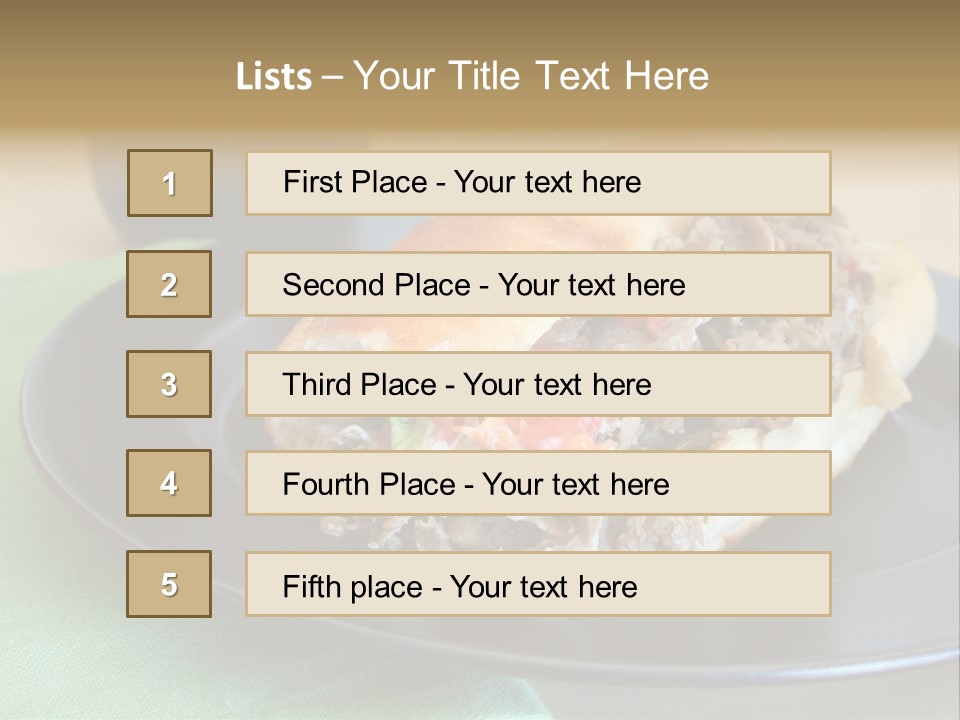 Mozzarella Hoagie Cuisine PowerPoint Template
