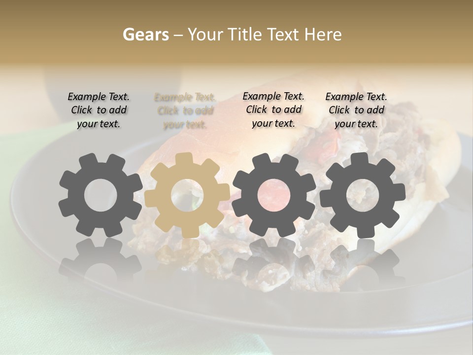 Mozzarella Hoagie Cuisine PowerPoint Template