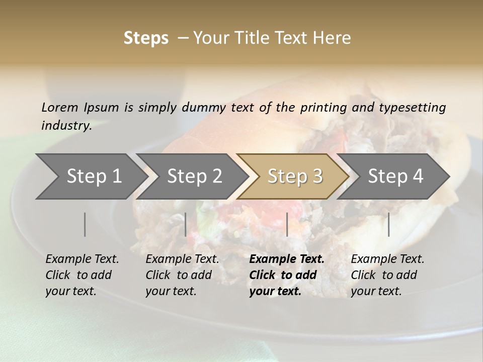 Mozzarella Hoagie Cuisine PowerPoint Template