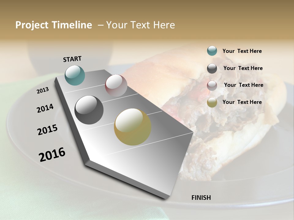 Mozzarella Hoagie Cuisine PowerPoint Template