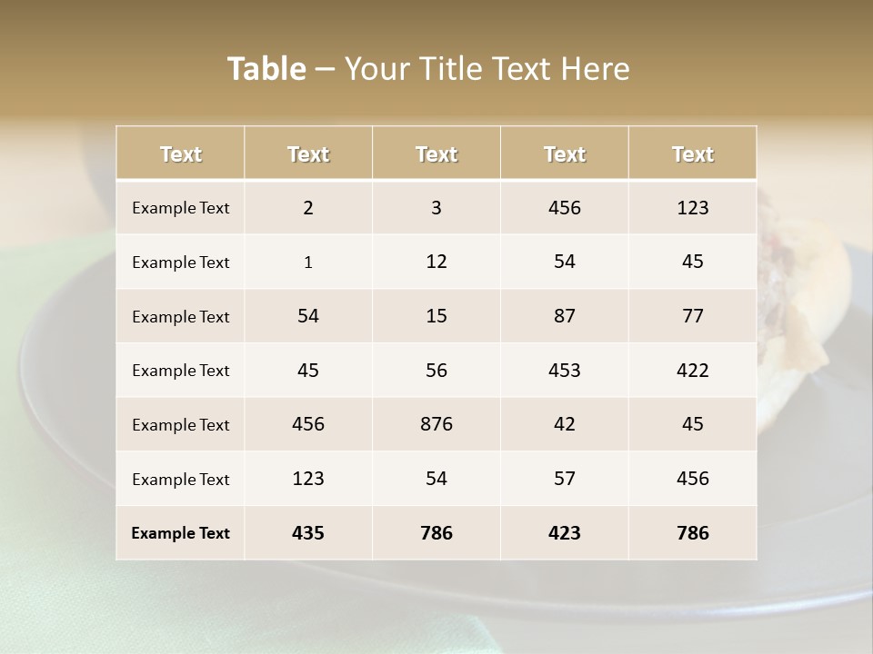 Mozzarella Hoagie Cuisine PowerPoint Template