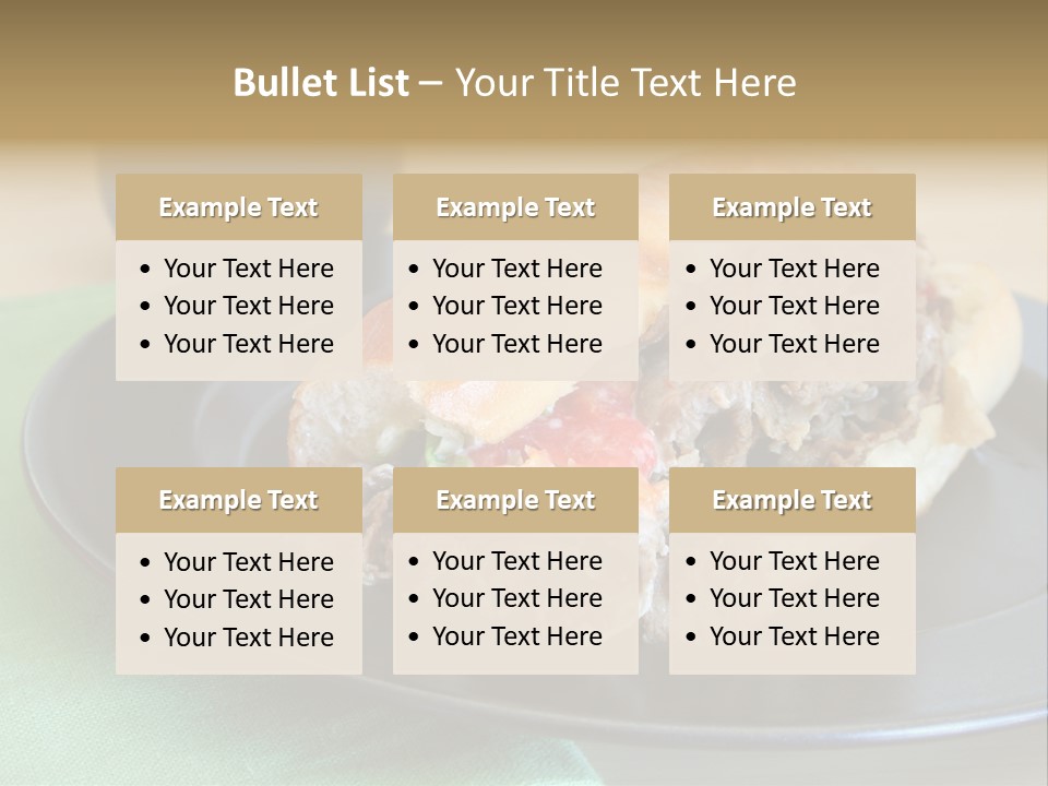 Mozzarella Hoagie Cuisine PowerPoint Template