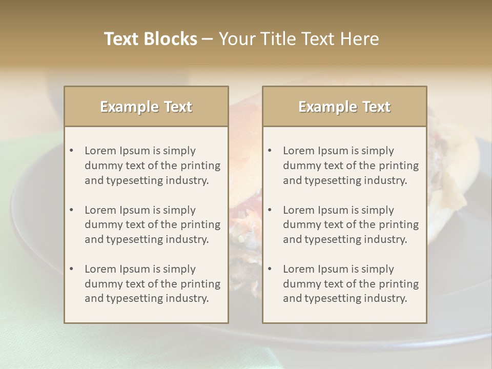 Mozzarella Hoagie Cuisine PowerPoint Template