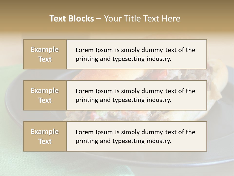 Mozzarella Hoagie Cuisine PowerPoint Template