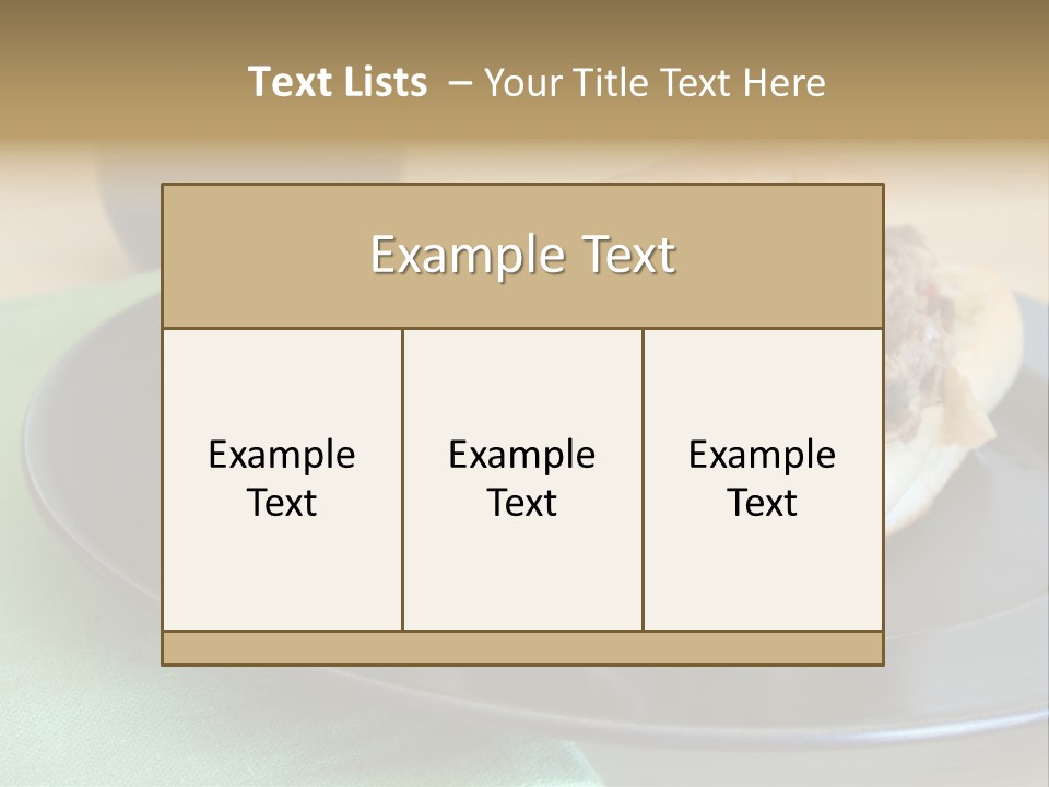Mozzarella Hoagie Cuisine PowerPoint Template