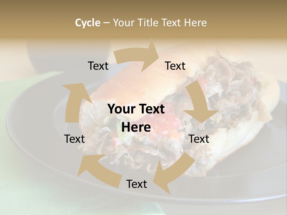 Mozzarella Hoagie Cuisine PowerPoint Template