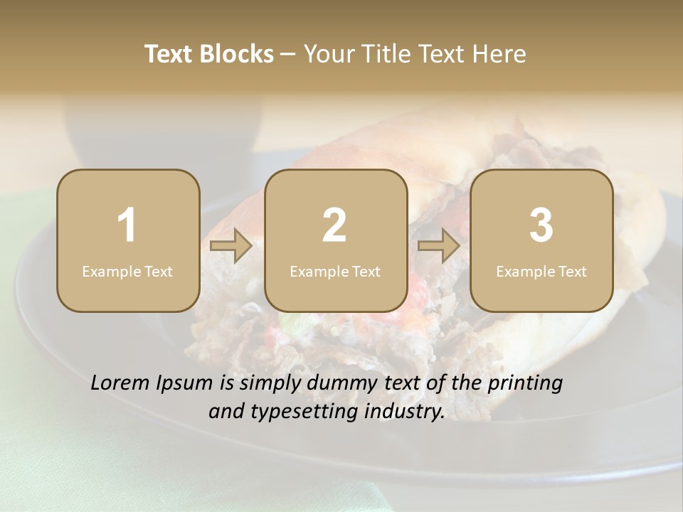 Mozzarella Hoagie Cuisine PowerPoint Template