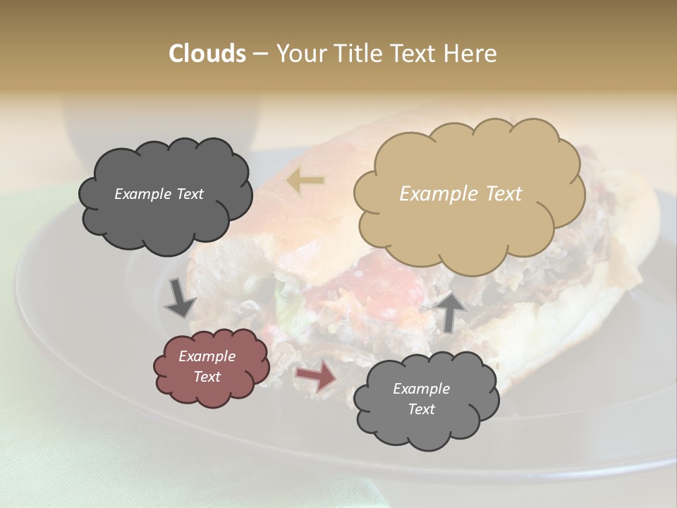Mozzarella Hoagie Cuisine PowerPoint Template