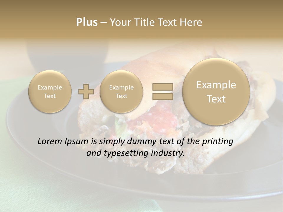 Mozzarella Hoagie Cuisine PowerPoint Template