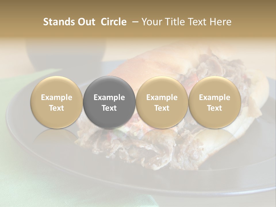 Mozzarella Hoagie Cuisine PowerPoint Template
