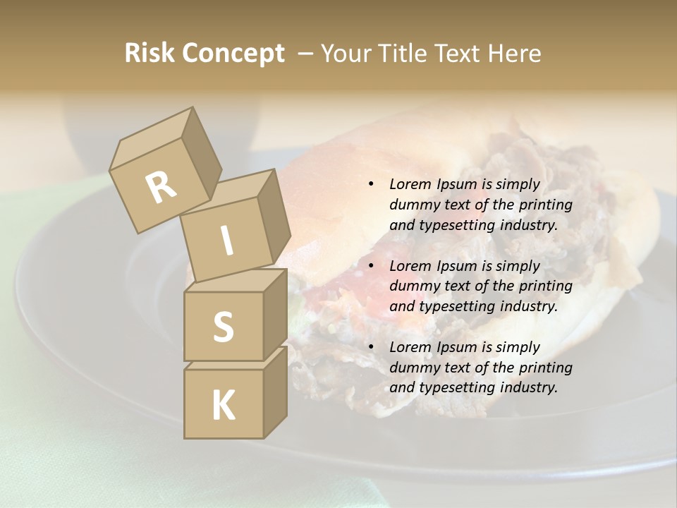 Mozzarella Hoagie Cuisine PowerPoint Template