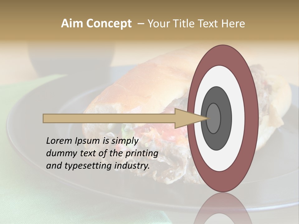 Mozzarella Hoagie Cuisine PowerPoint Template