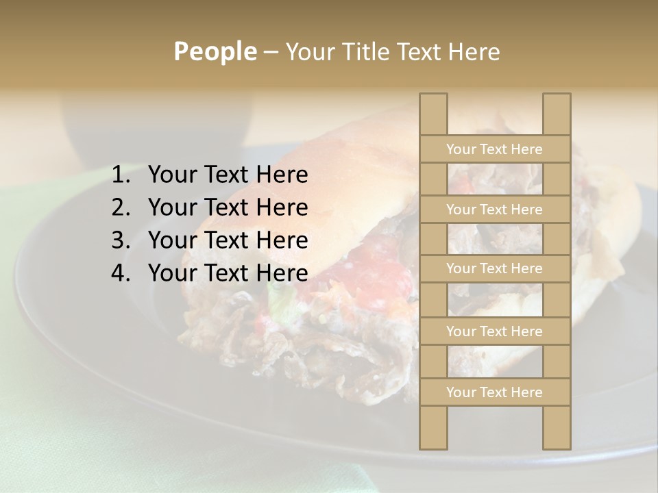 Mozzarella Hoagie Cuisine PowerPoint Template