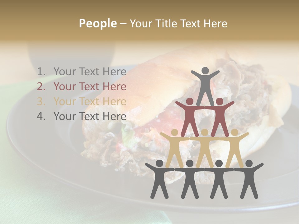 Mozzarella Hoagie Cuisine PowerPoint Template