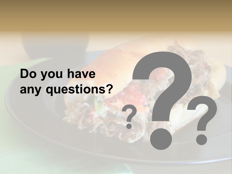 Mozzarella Hoagie Cuisine PowerPoint Template