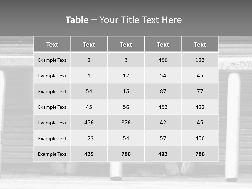 Leg Old Furniture PowerPoint Template