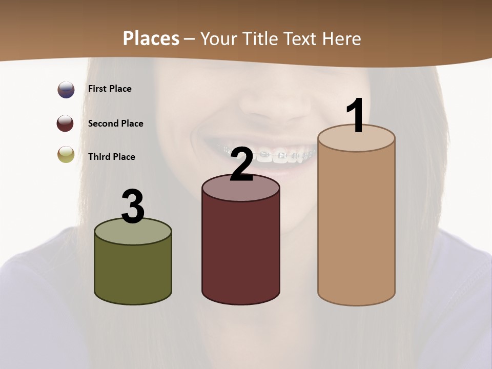 Vertical Portrait Girl PowerPoint Template