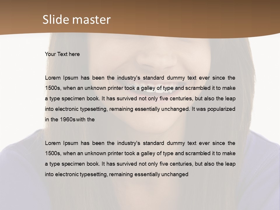 Vertical Portrait Girl PowerPoint Template