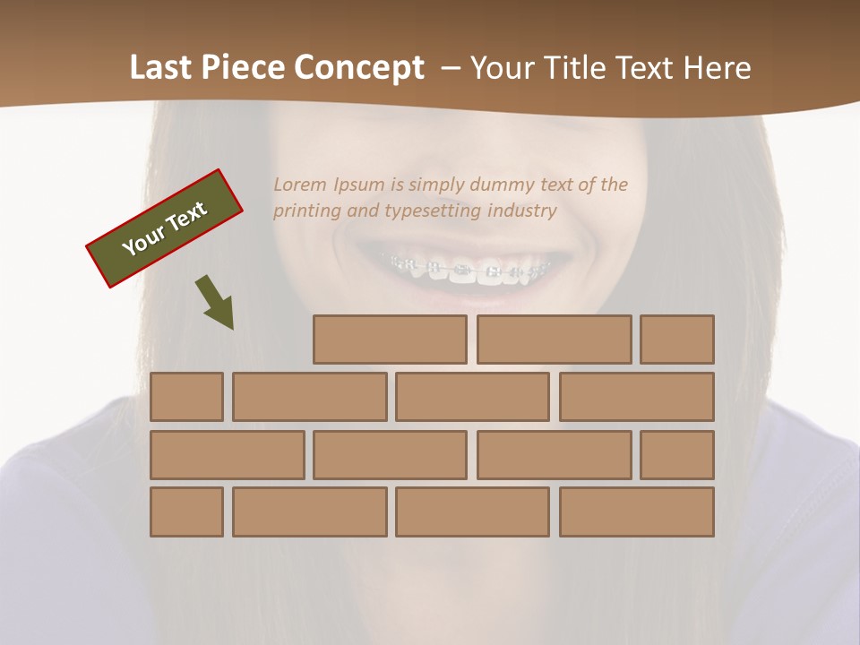 Vertical Portrait Girl PowerPoint Template