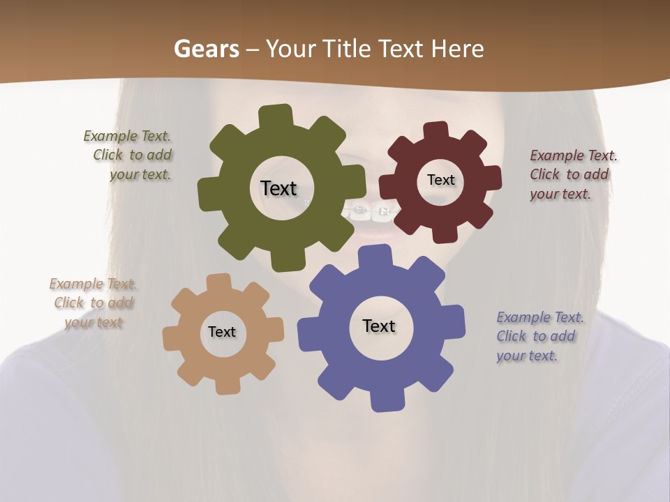 Vertical Portrait Girl PowerPoint Template